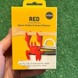 NWT Red Crab Spoon Holder & Steam Releaser